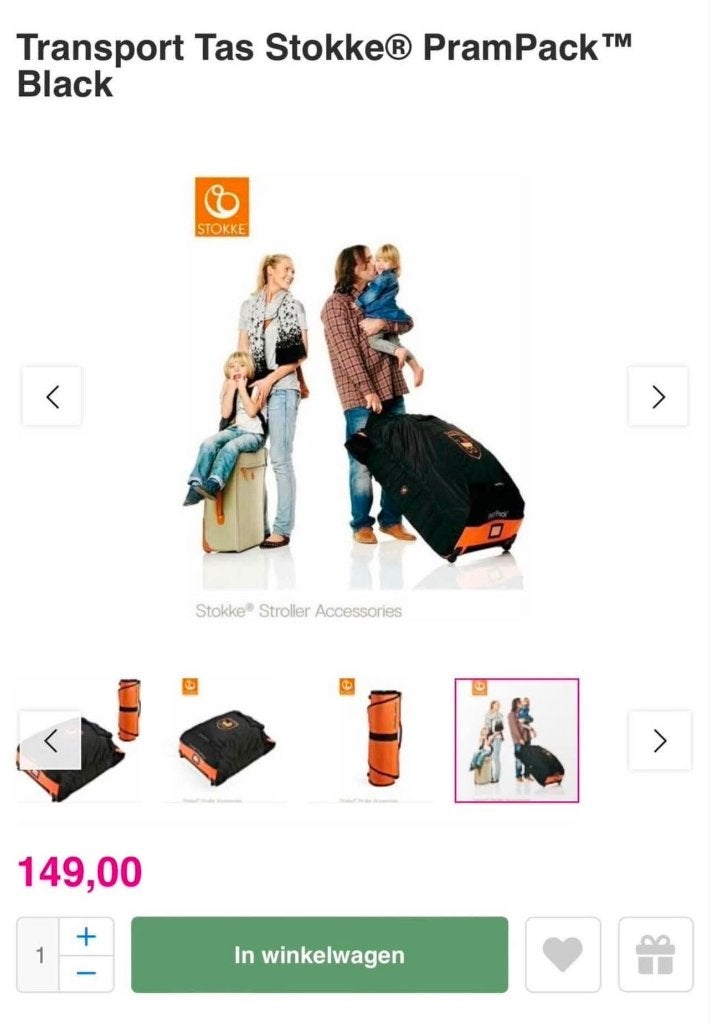 Reistas kinderwagen, Ophalen, Gebruikt