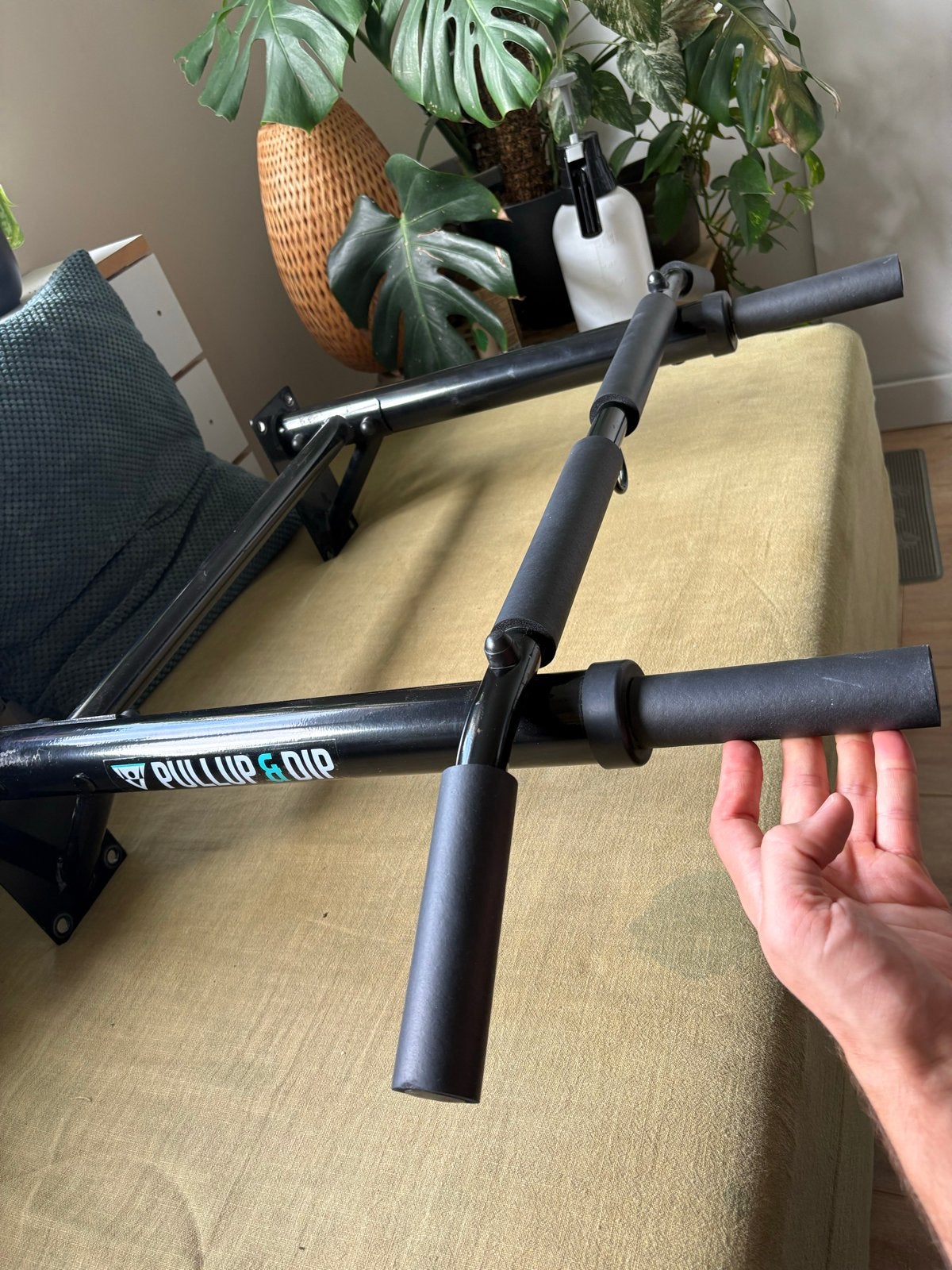 Pull-up & Dip Bar - Multifunctioneel Fitnessapparaat, Sport en Fitness, Krachtstation, Armen, Ophalen of Verzenden, Zo goed als nieuw