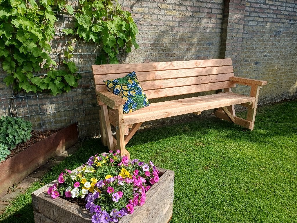 handgemaakte tuinbank elke maat DOUGLAS HOUT, Ophalen of Verzenden, Nieuw, Hout