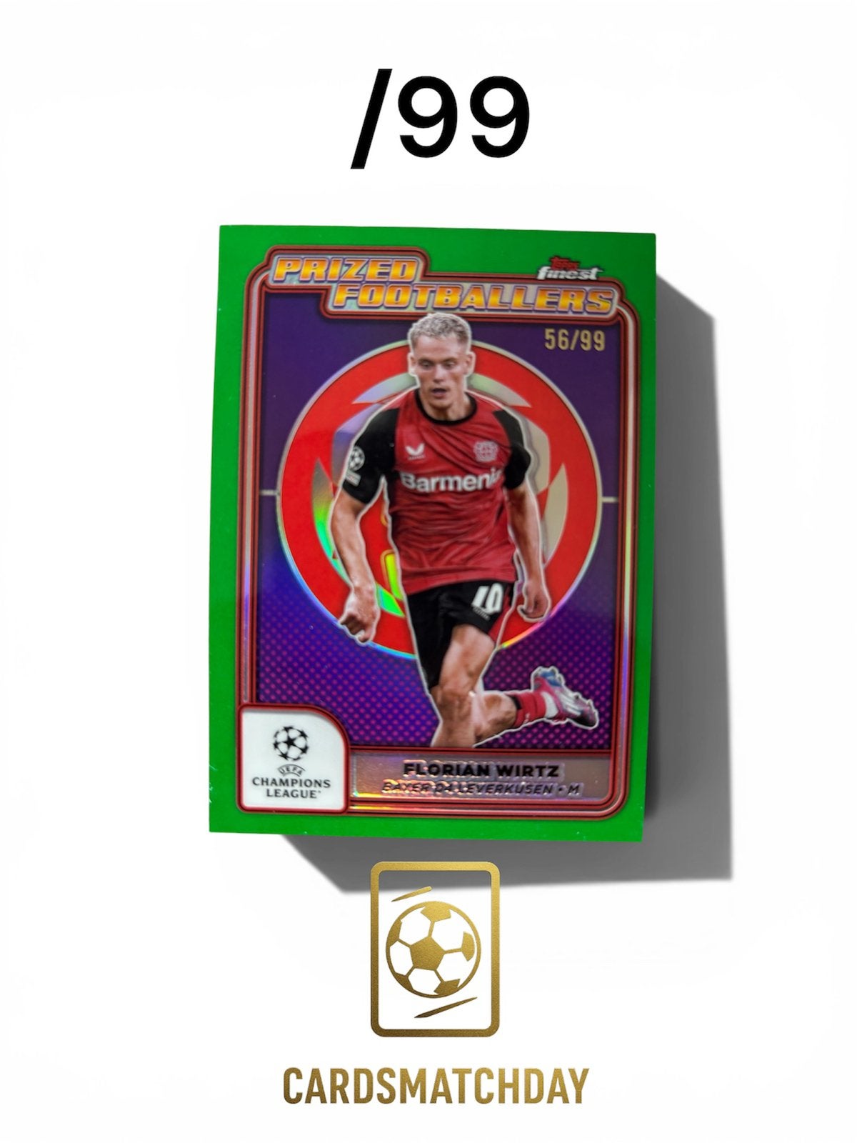 Florian Wirtz Prized Footballers Topps Finest 56/99, Ophalen of Verzenden, Zo goed als nieuw, Buitenlandse clubs, Spelerskaart