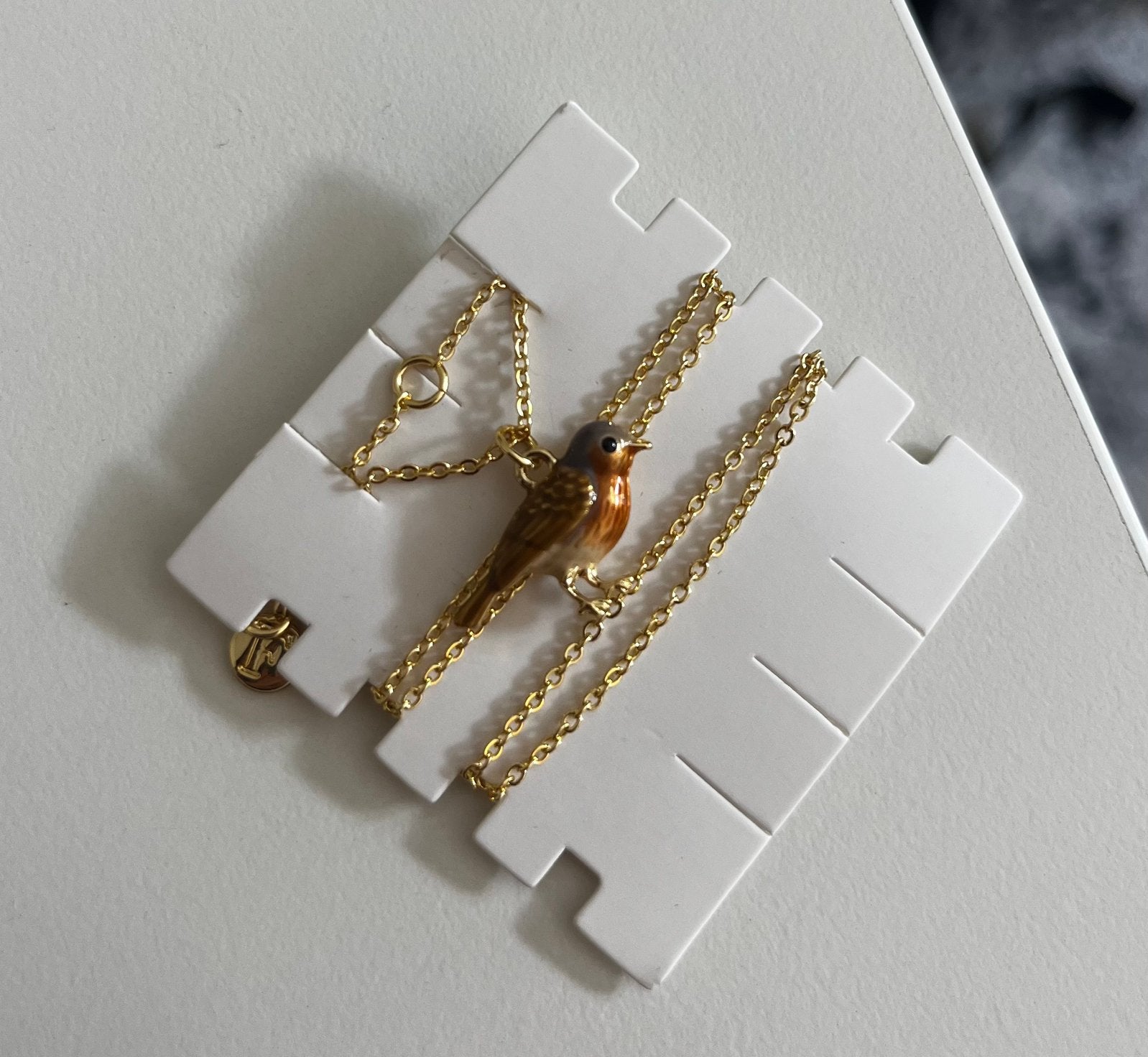 Gouden ketting met vogel hanger, Ophalen, Nieuw, Goud, Overige materialen
