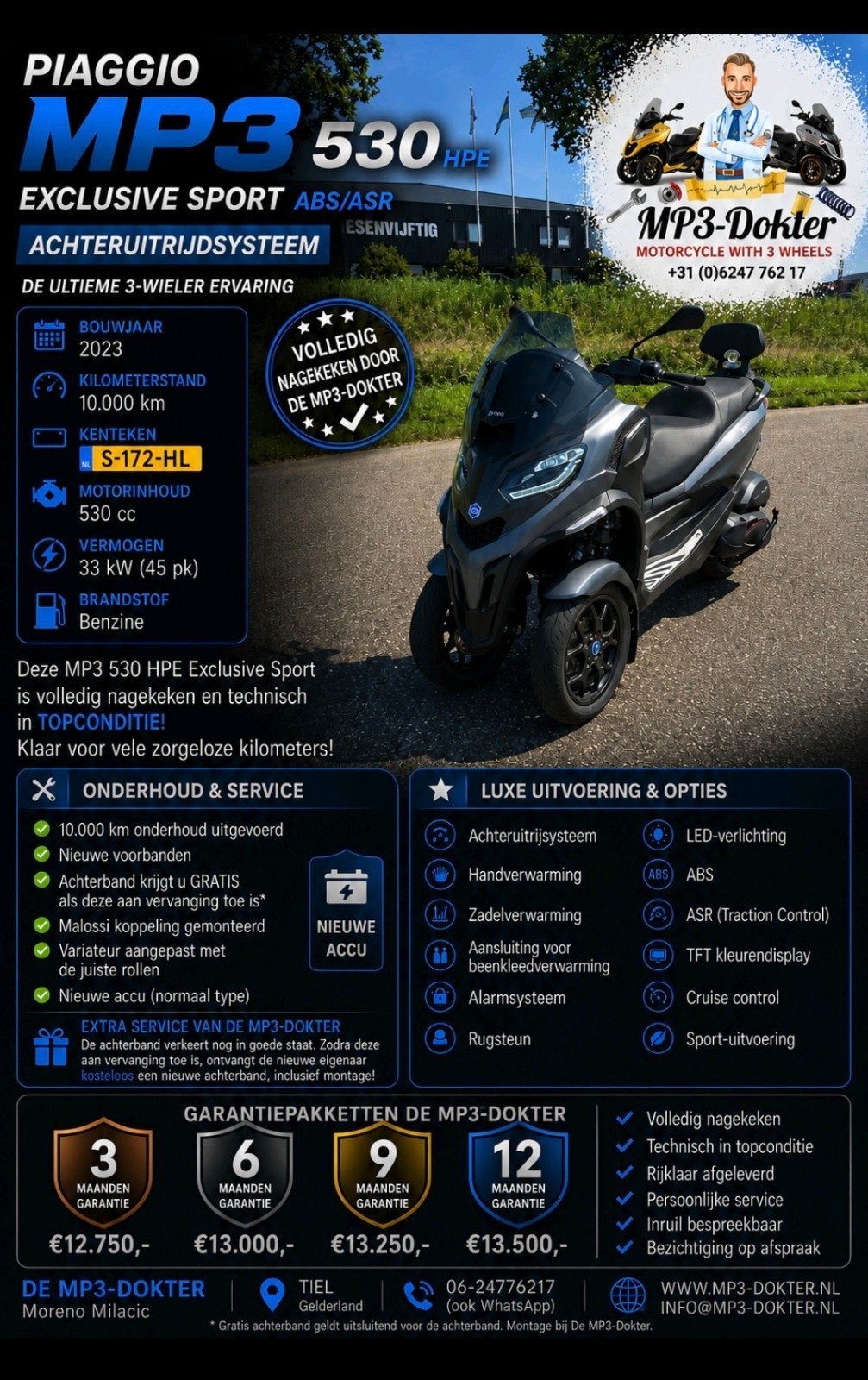 Piaggio MP3 500 HPE & 530 HPE | Meerdere op voorraad, Motoren, Bedrijf, Scooter