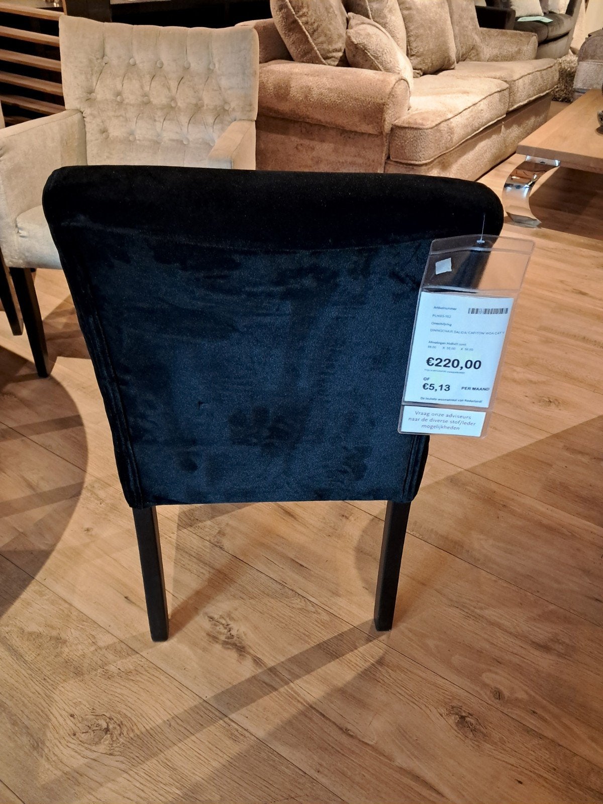 eetkamer stoel VOOR €25, Ophalen, Zwart, Zo goed als nieuw, Modern, Luxe