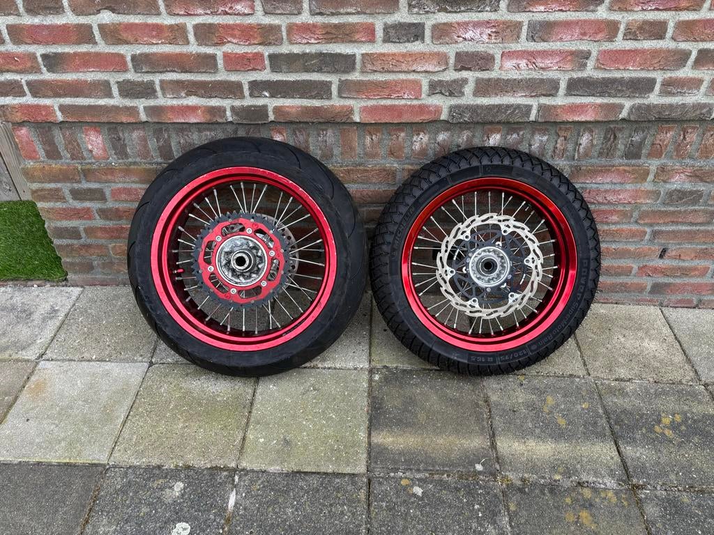 Supermoto wielen set honda crf450, Motoren, Onderdelen | Overige, Gebruikt, Ophalen