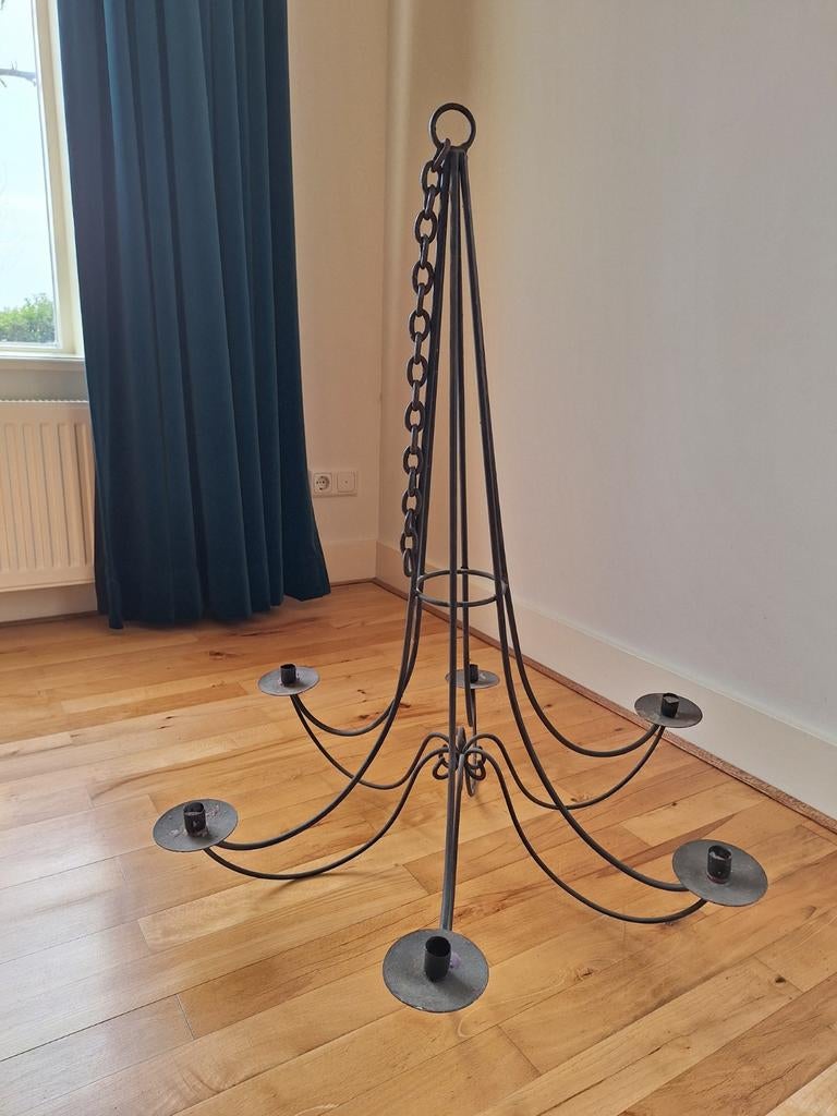 Kaarsenkandelaar hangende kandelaar, Ophalen, Gebruikt, Metaal, Klassiek