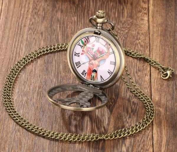 zakhorloge model hert - bronkleur, Ophalen of Verzenden, Nieuw