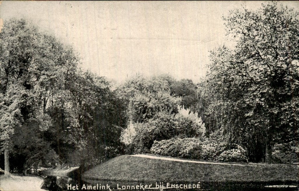 Lonneker - Het Amelink - Park, Verzamelen, Ophalen of Verzenden, Voor 1920, Gelopen, Overijssel