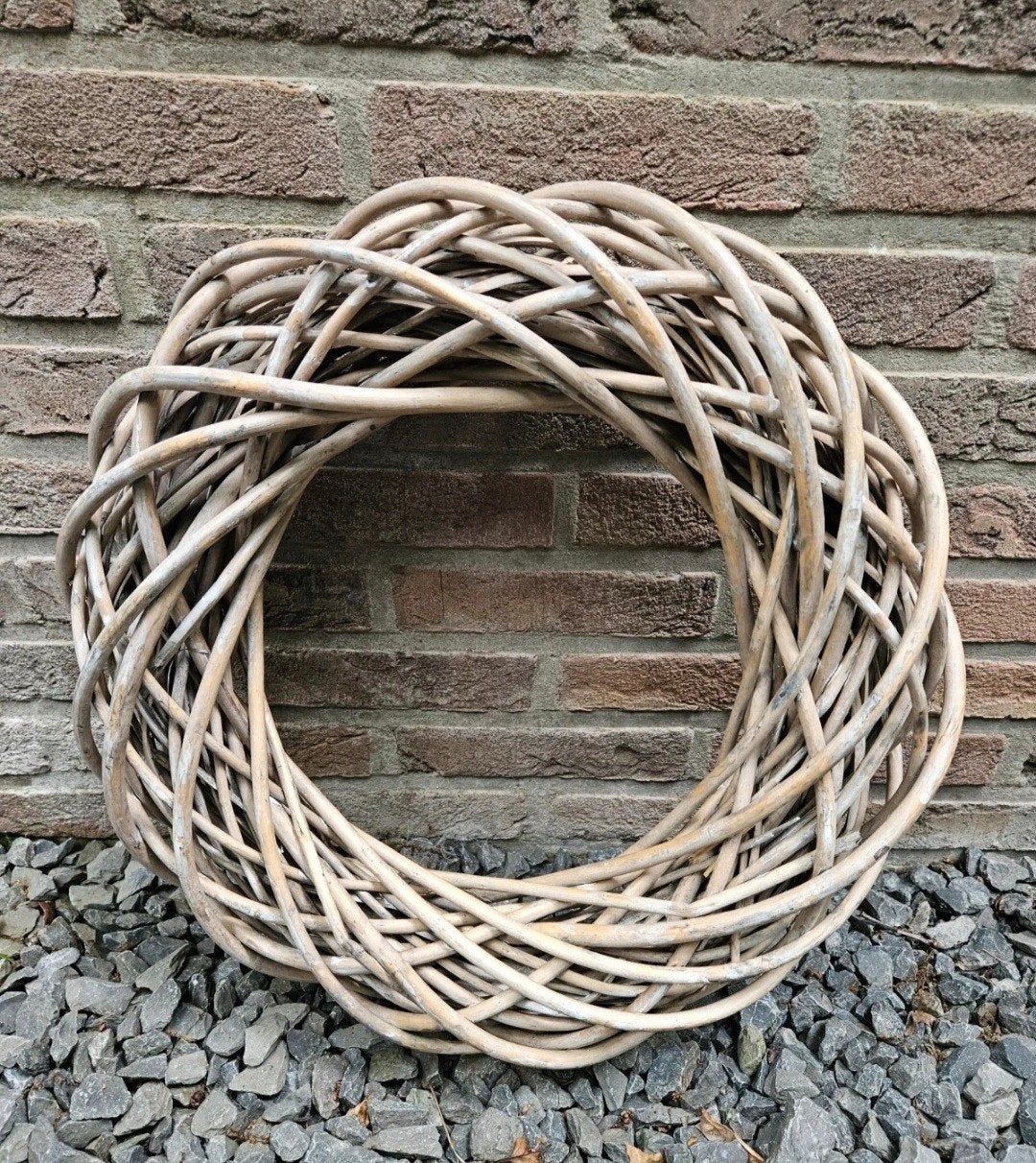 Grote rotan krans, decoratieve krans, Ophalen of Verzenden, Zo goed als nieuw