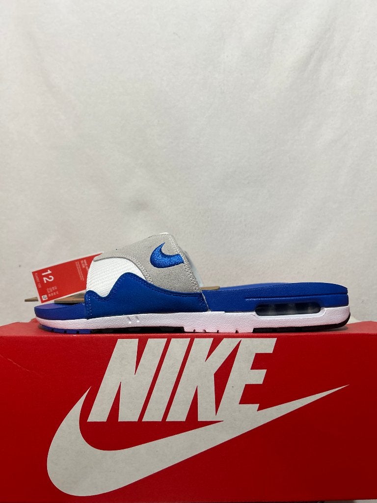 NIEUW IN DOOS! Maat 46 - Nike Air Max 1 Slide Royal Blue, Slippers, Nike, Nieuw, Nike