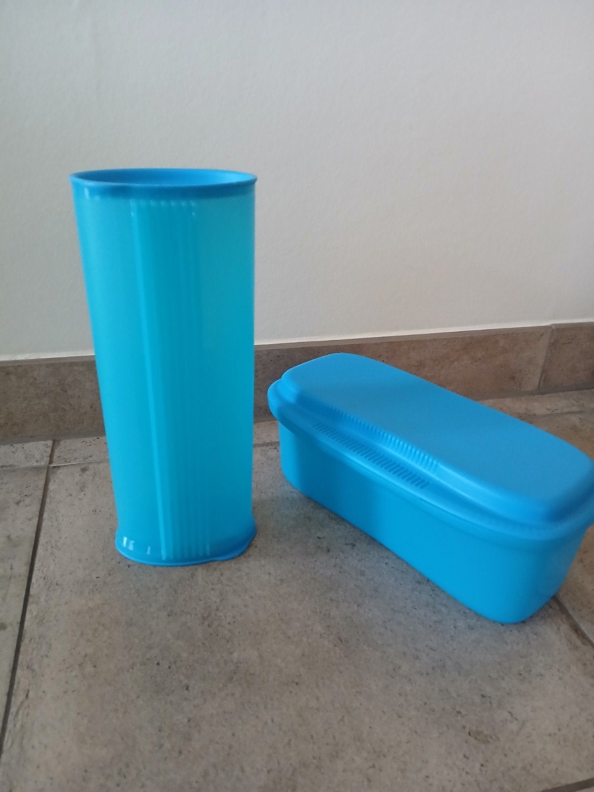 Tupperware Magnetron Pasta Spaghetti Noedels Maker 8 kopjes, Blauw, Magnetronbestendig, Overige typen, Ophalen of Verzenden