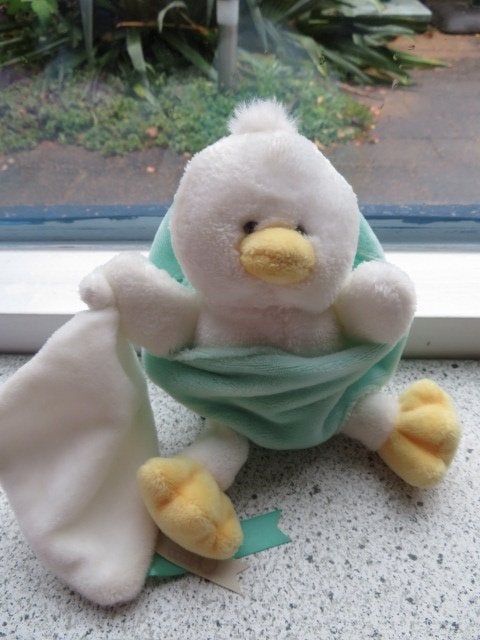 Knuffeldoekje + eend eendje in ei merk Chicco, Kinderen en Baby's, Ophalen of Verzenden, Zo goed als nieuw, Met label, Eend