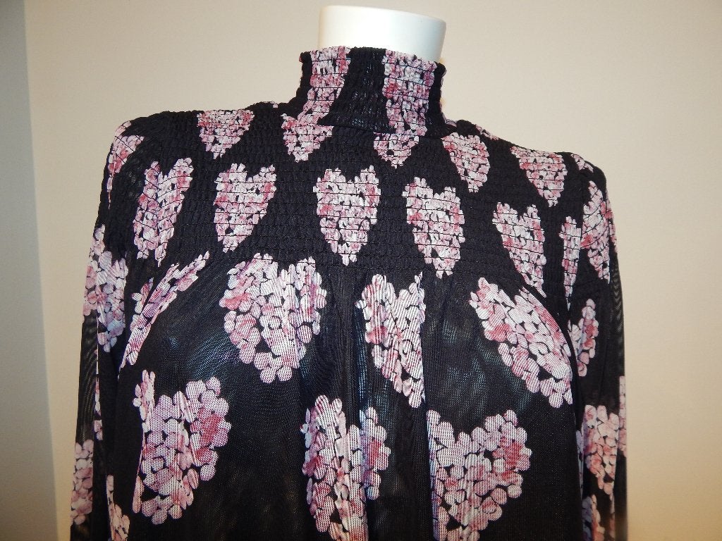 Fabienne Chapot stretch kolletje hartjes print bloemen M, Maat 38/40 (M), Zo goed als nieuw, Fabienne Chapot, Meerkleurig