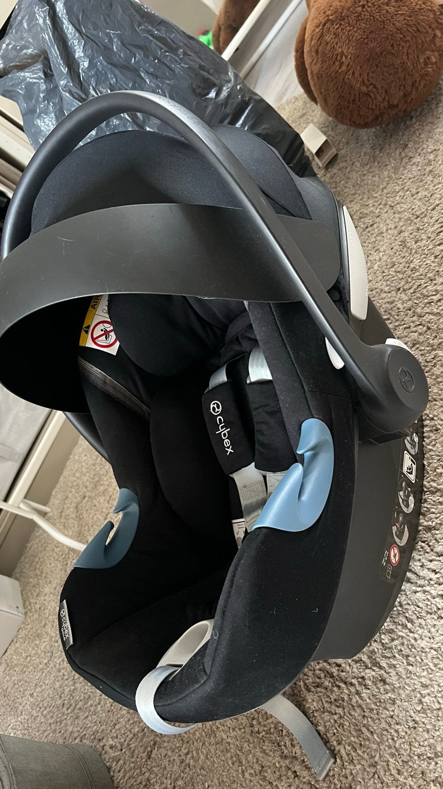 Cybex Aton 5 autostoel met adapters, Overige merken, Autogordel, Verstelbare rugleuning, Ophalen of Verzenden