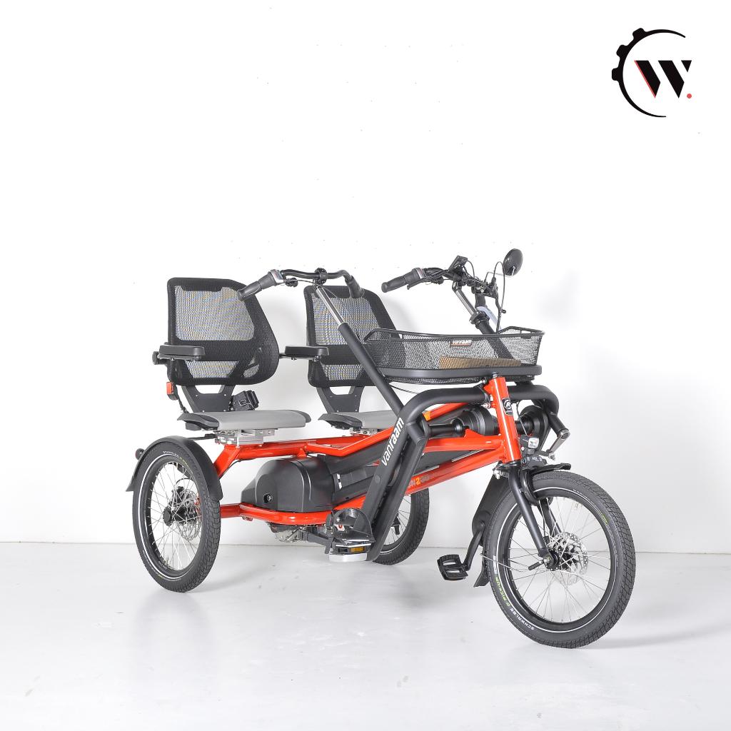 Van Raam Fun2Go2 Duofiets Signaalrood nieuw luxe uitvoering, Fietsen en Brommers, Fietsen | Driewielfietsen, Nieuw, Schijfrem
