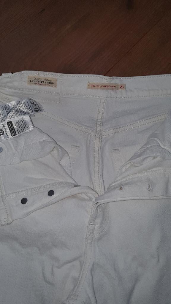 BroekLevi's Ribcage Straight Ankle jeans spijkerbroek mt 26, Ophalen, Wit, Nieuw, Maat 34 (XS) of kleiner