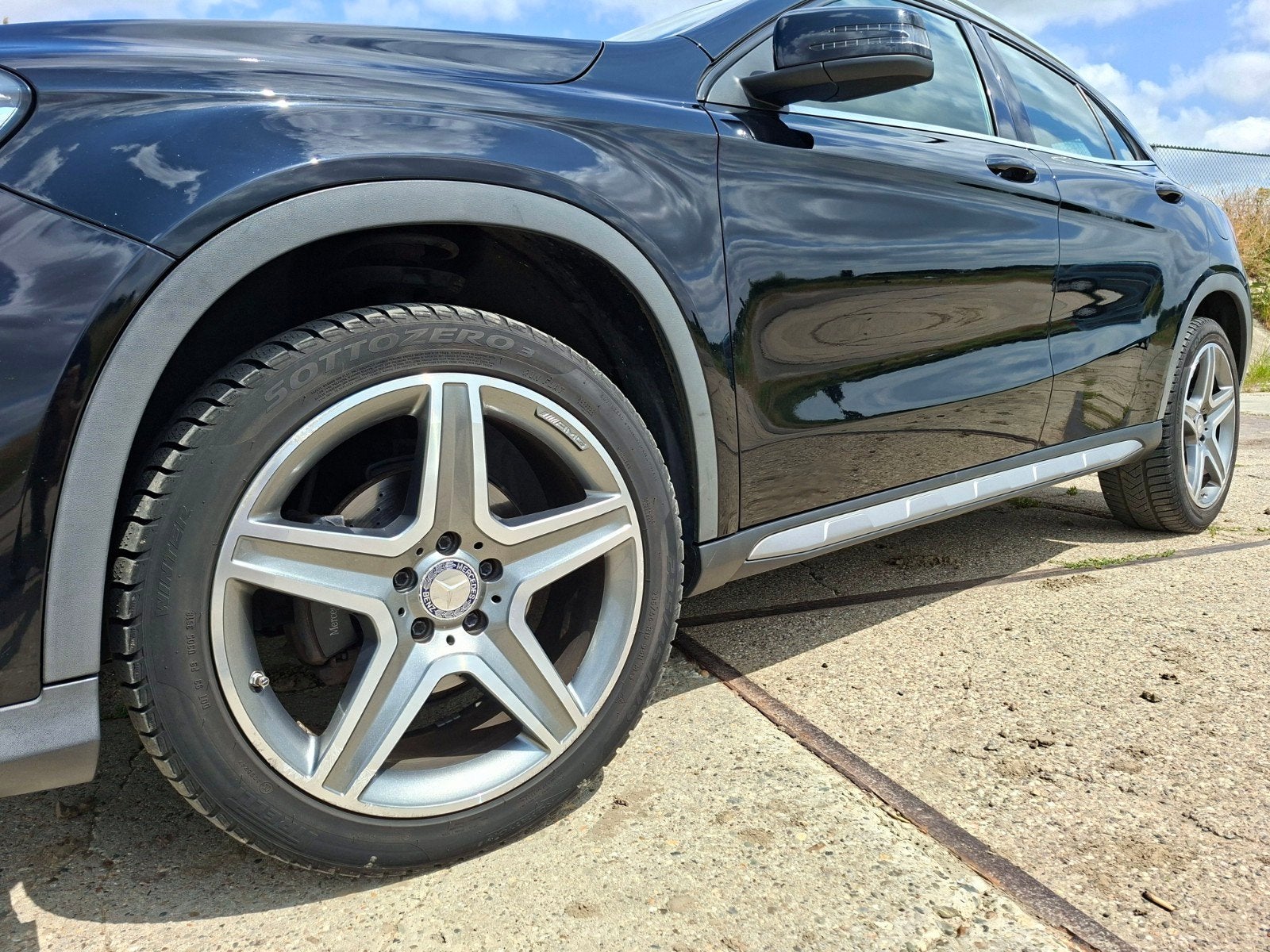 Mercedes GLA 200 Prestige AMG automaat, Auto's, Zwart, 715 kg, Zwart, 1595 cc