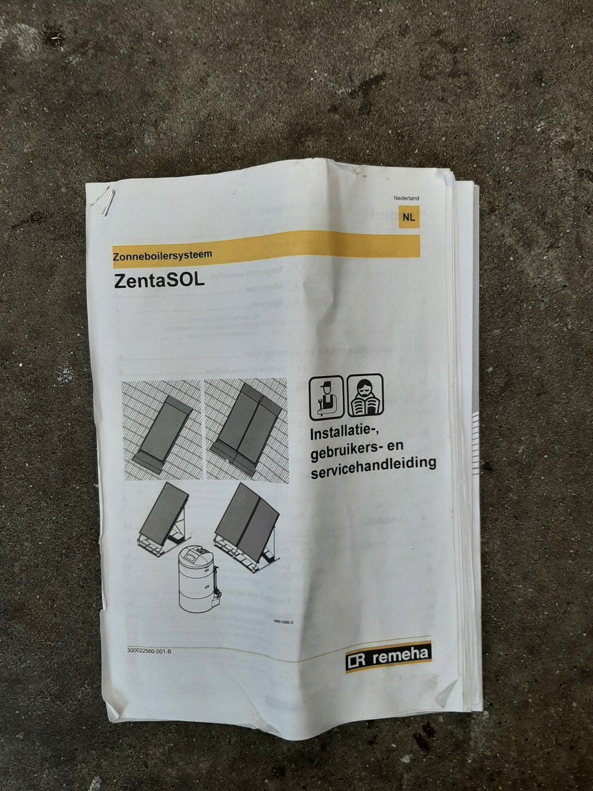 Zonneboiler Remeha ZentaSOL 100L, Ophalen, Gebruikt, Boiler