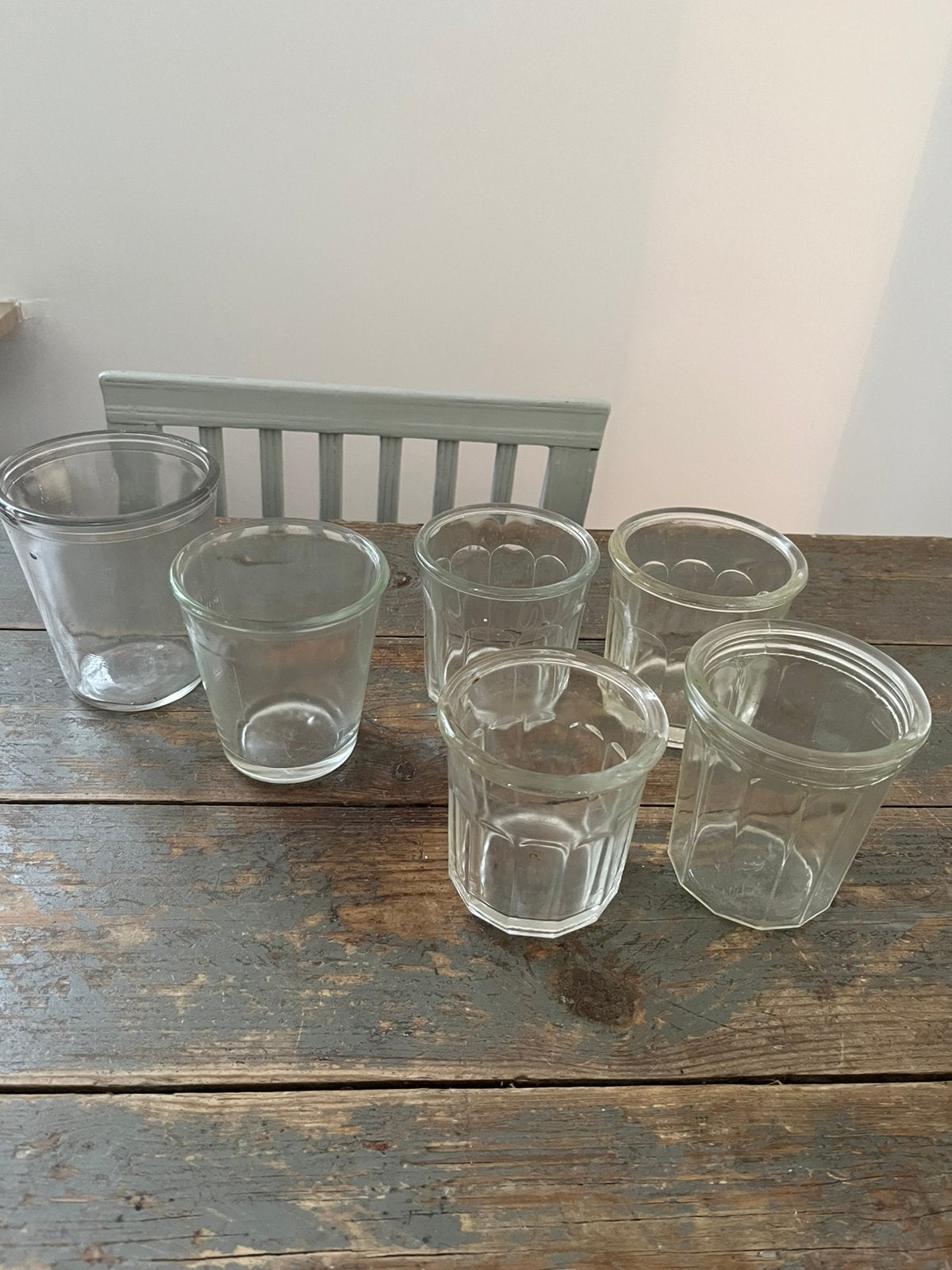 ANTIEKE GLAZEN CONFITUUR JAM POTTEN GLAS, Antiek en Kunst, Ophalen of Verzenden