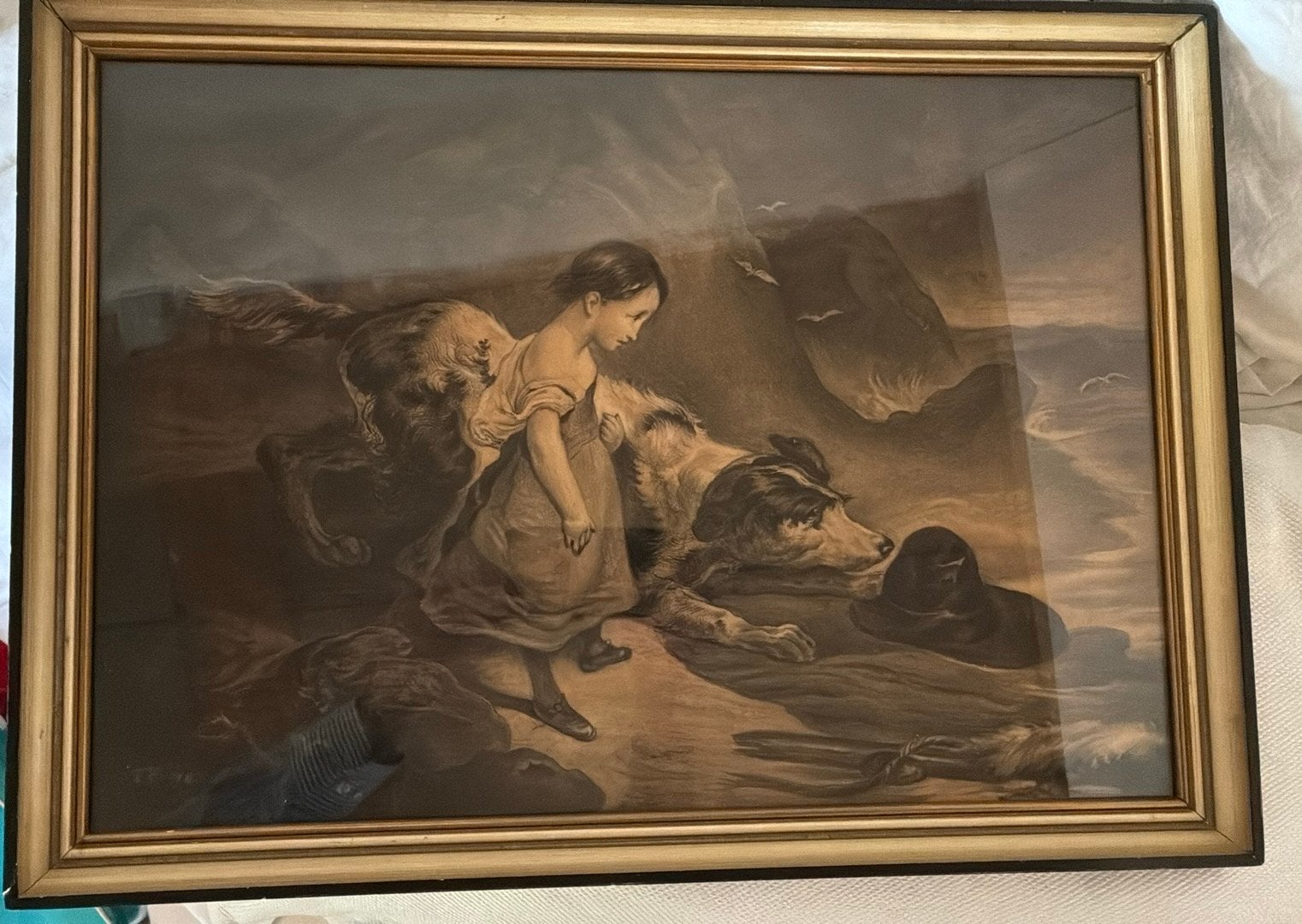 Houtskooltekening 1876 gesigneerd, Antiek en Kunst, Ophalen of Verzenden