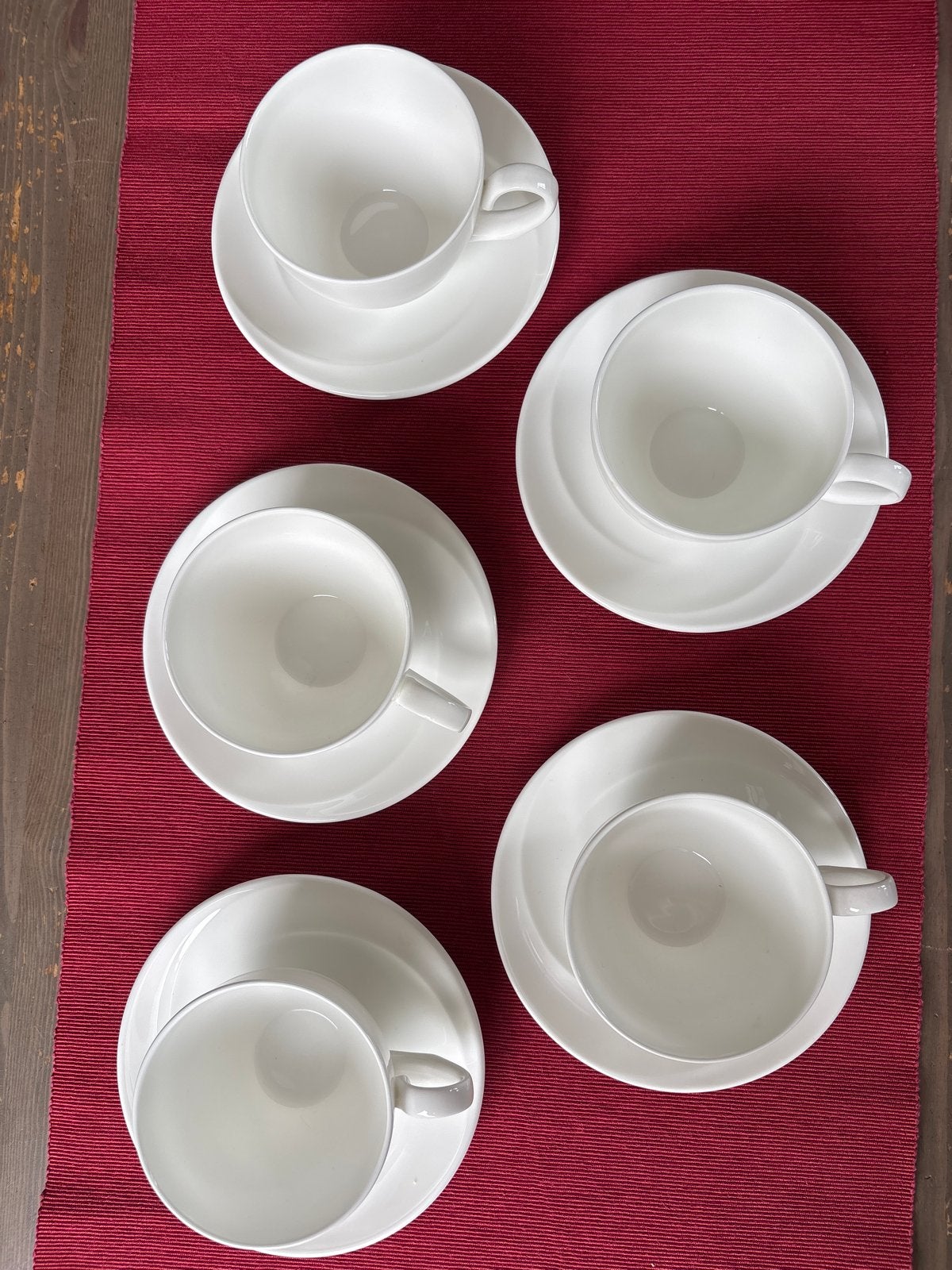 Set van 5 Wedgwood Bone China Kop en Schotel, Huis en Inrichting, Keuken | Servies, Ophalen of Verzenden, Zo goed als nieuw, Wedgwood