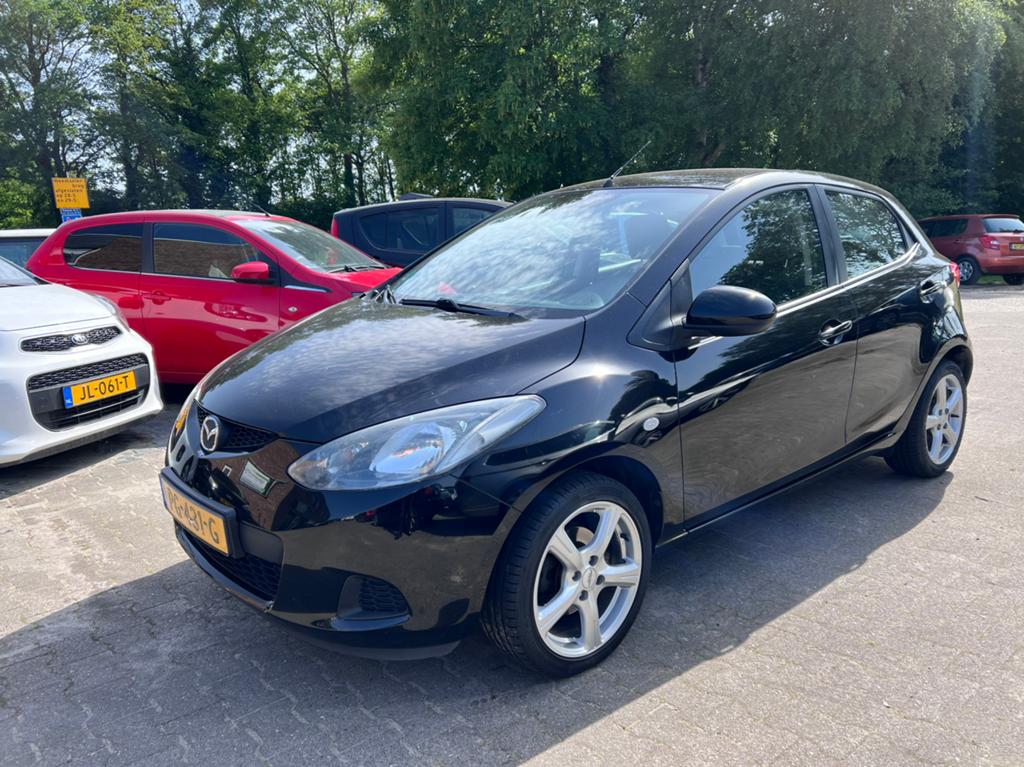Mazda 2 1.3 GT-M line. 86pk  5DRS 2009 Zwart AIRCO, Auto's, Mazda, Voorwielaandrijving, Elektrische ramen, 4 cilinders, Zwart