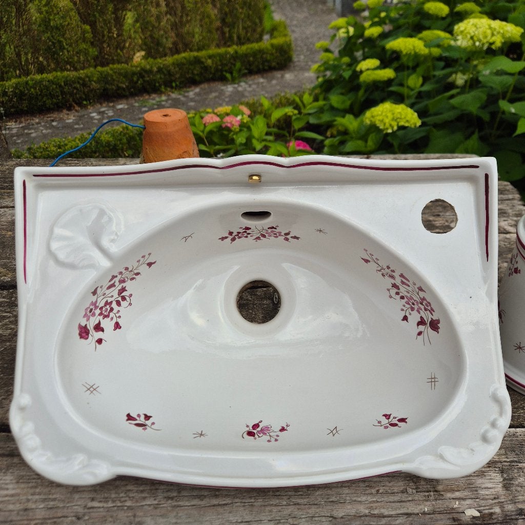 Frans fonteintje 26cm diep rood decor, 7 accessoires, Ophalen, Zo goed als nieuw, Meerkleurig