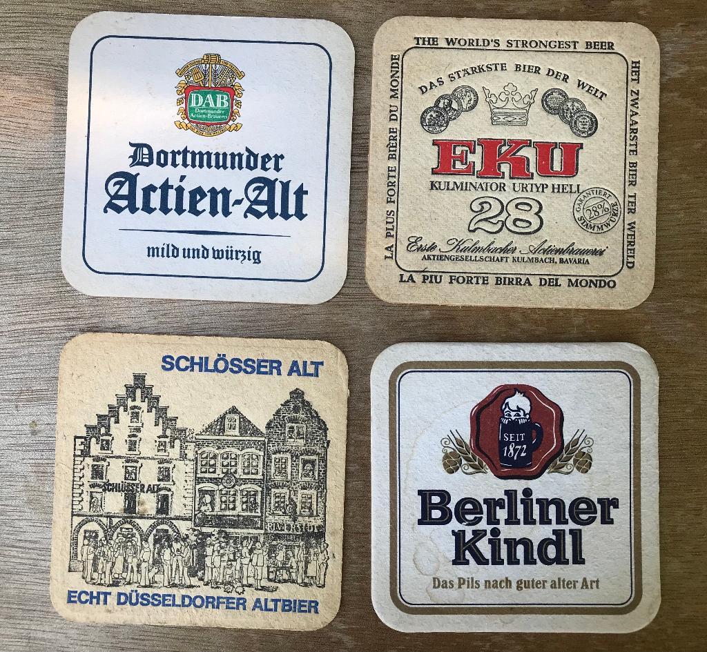 Bierviltje Schlösser Alt - Berliner Kindl - Eku - DAB, Ophalen of Verzenden, Zo goed als nieuw, Viltje(s), Overige merken