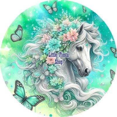 L2362 icing frosting unicorn eenhoorn 18cm eetbare print, Ophalen of Verzenden, Nieuw, Cupcakes, Versiering