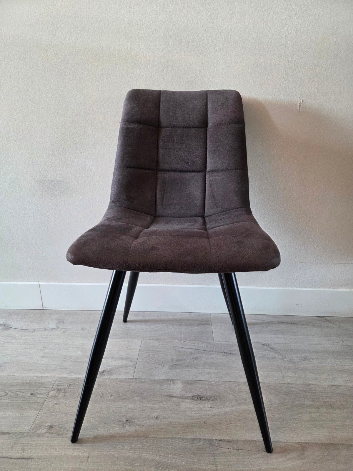 3x Antraciet Eetkamerstoelen €45 p.s., Ophalen, Gebruikt, Drie, Metaal