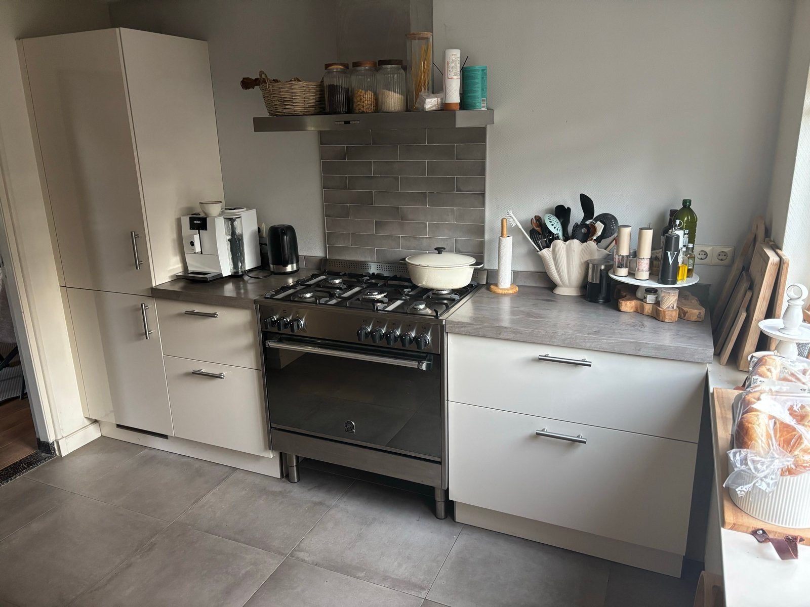 Complete keuken bestaand uit 2 blokken, Ophalen, Gebruikt, Dubbelwandige keuken, Hoogglans of Gelakt