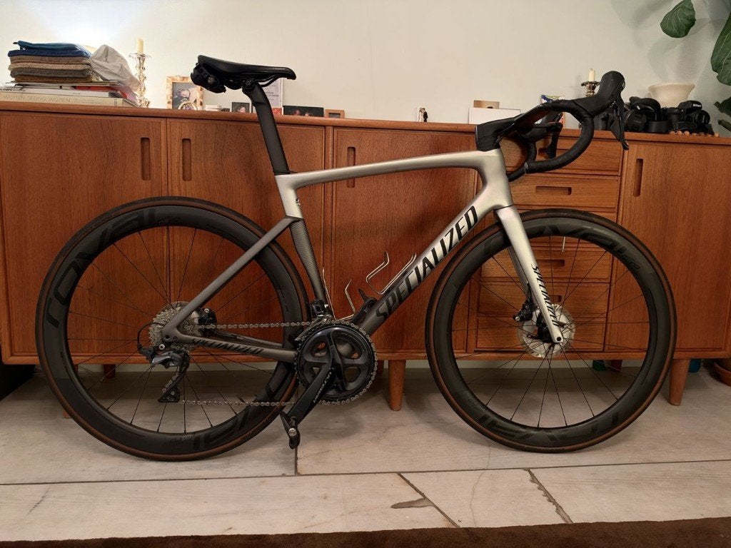 Specialized Tarmac SL7 Expert 56 – Roval CL50 carbon, Fietsen en Brommers, 28 inch, Gebruikt, Carbon, Meer dan 20 versnellingen