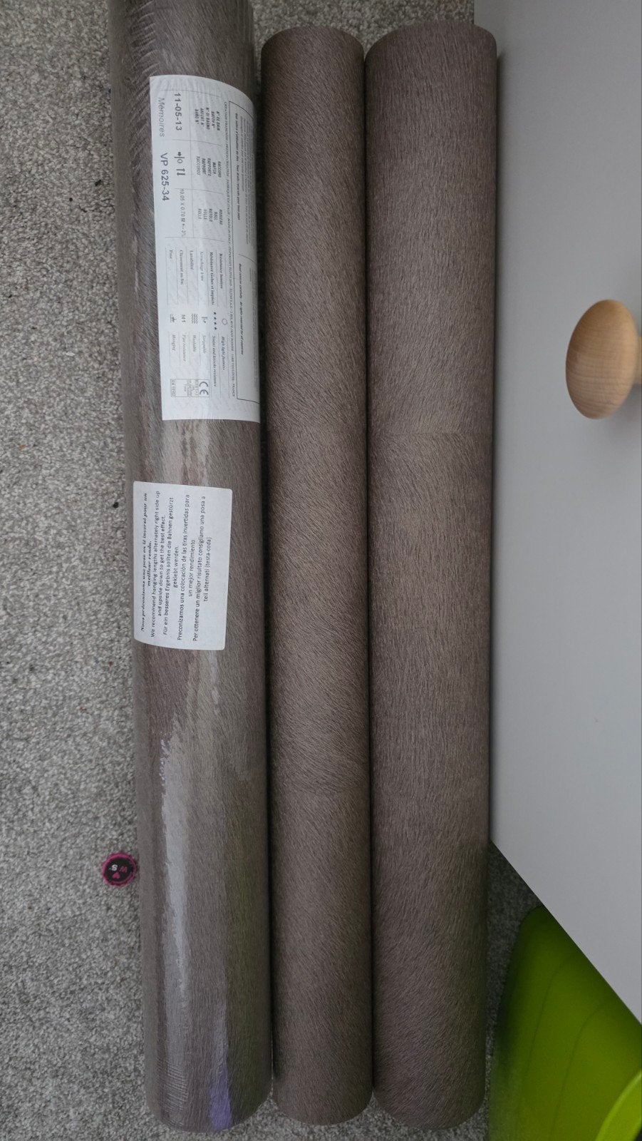 2 rollen Elitis behang VP625-34 (Van der Valk behang), Verzenden, Bruin, Elitis
