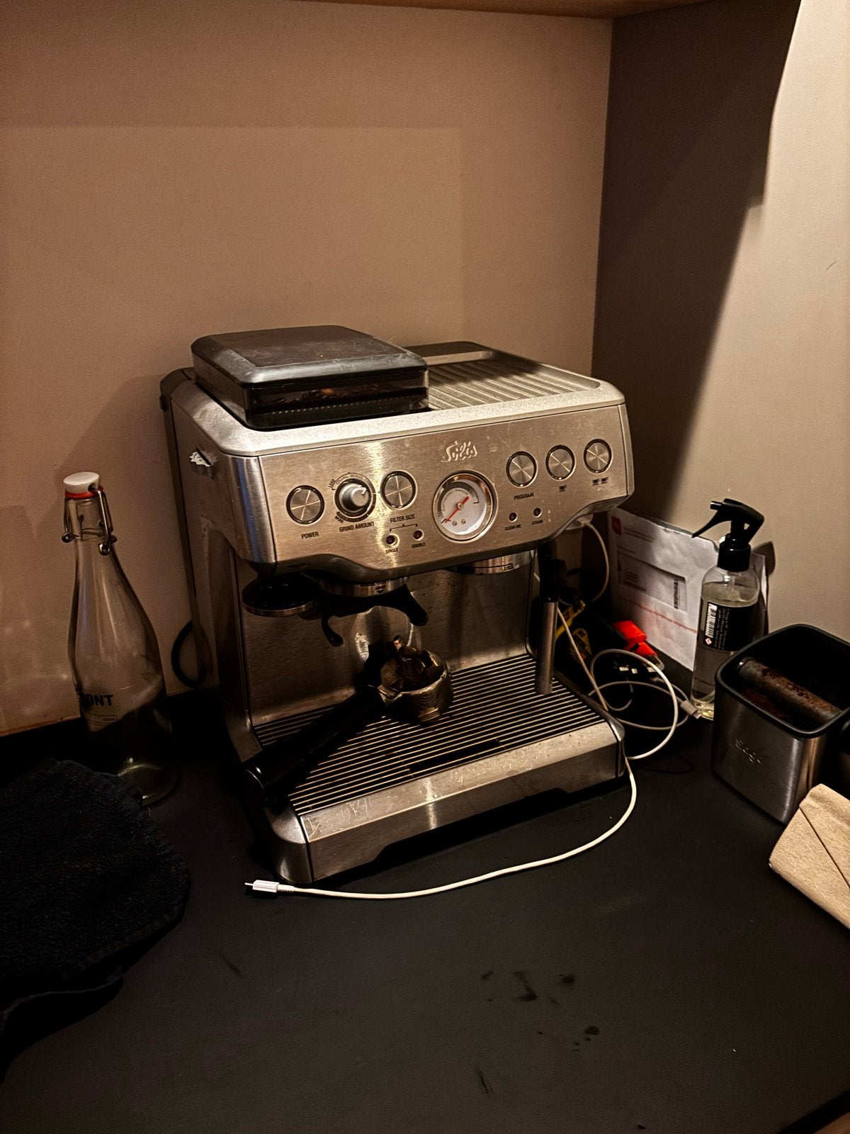Solis Barista Perfetta Plus Espressomachine, Ophalen, Afneembaar waterreservoir, Espresso apparaat, Gemalen koffie