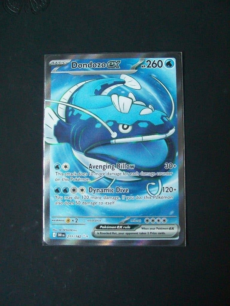 4350: Nieuwe Pokemon Kaart Secret DONDOZO EX HP260 (211/182), Verzenden, Nieuw, Losse kaart, Foil