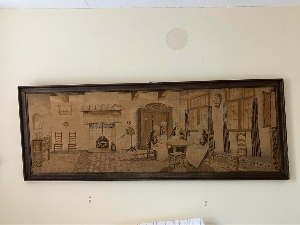 Antiek gobelin wandkleed, Ophalen