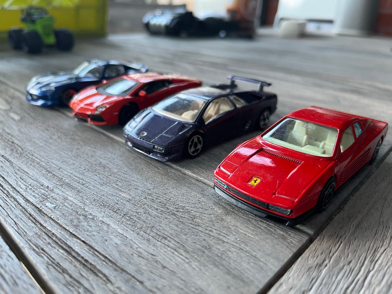 Set van 4 sportwagens - modelauto's, Ophalen, Gebruikt, Auto, Overige merken