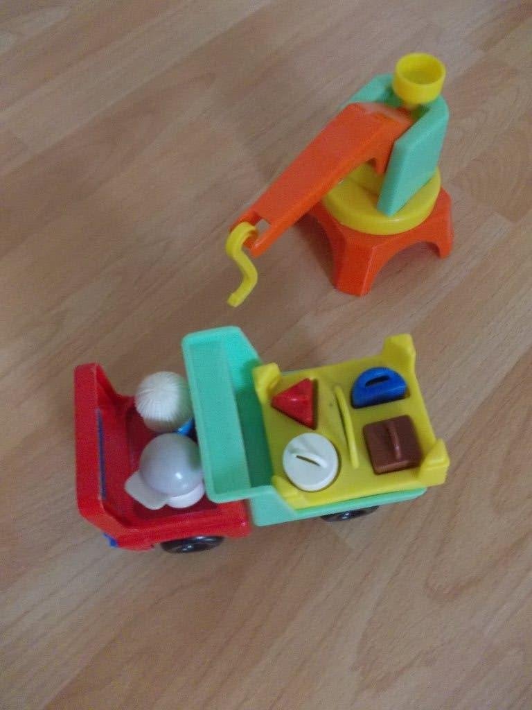 Speelgoed retro, kiepauto en kraantje + vormen., Kinderen en Baby's, Ophalen, Zo goed als nieuw