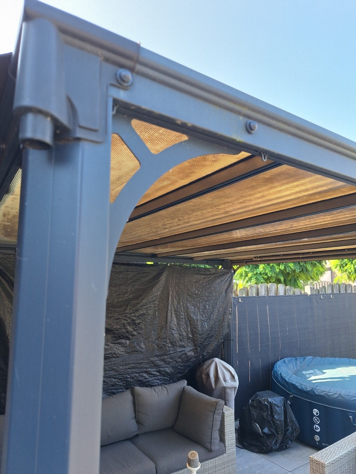 aluminium overkapping 3x3 MILANO, Tuin en Terras, Ophalen, Zo goed als nieuw, Veranda