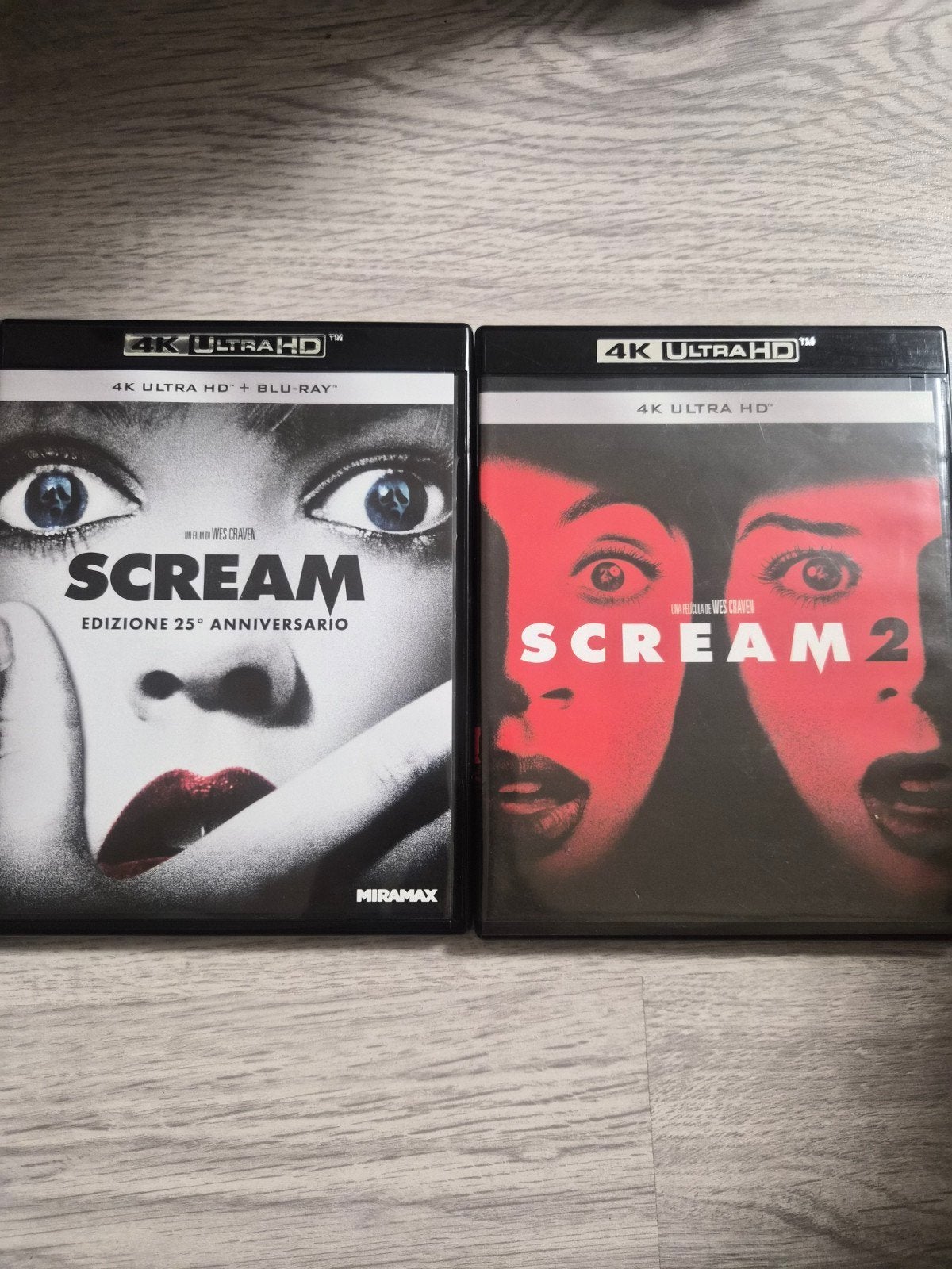 Scream 1 & 2 4K Ultra HD Blu-ray Set, Engels, Vanaf 16 jaar, Nederlands, Ophalen of Verzenden