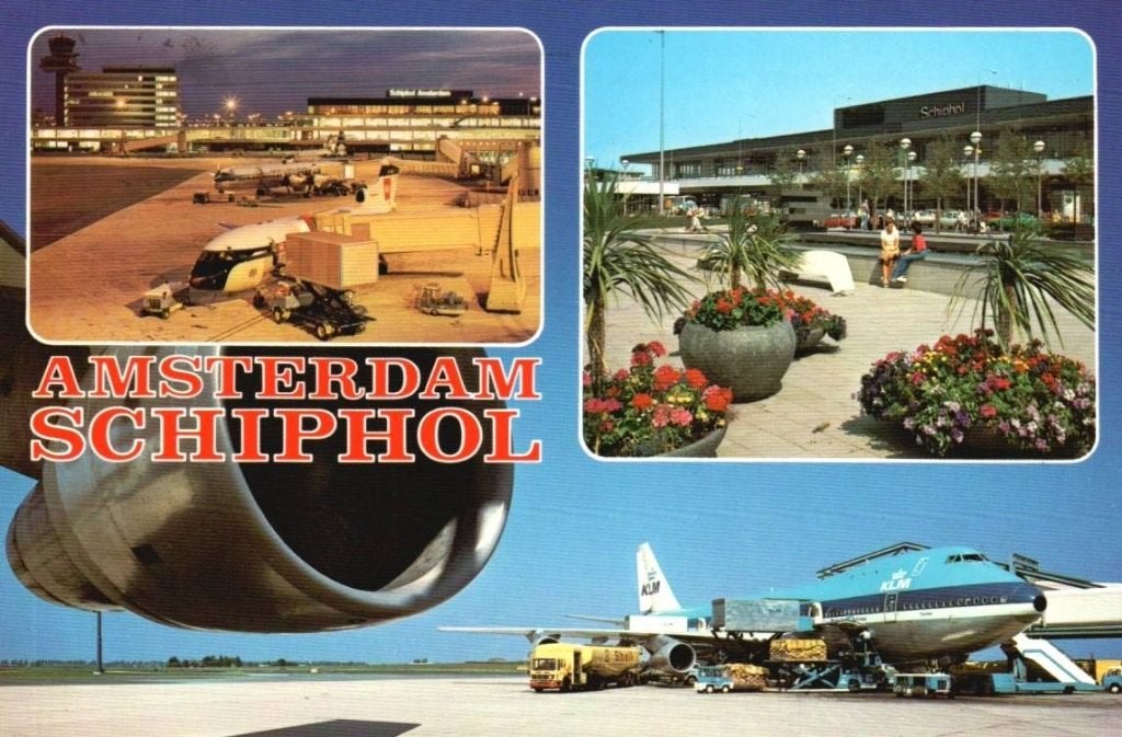 Amsterdag - Schiphol KLM Intern. Luchthaven. voor € 1,00, Ophalen, Zo goed als nieuw, Kaart, Foto of Prent