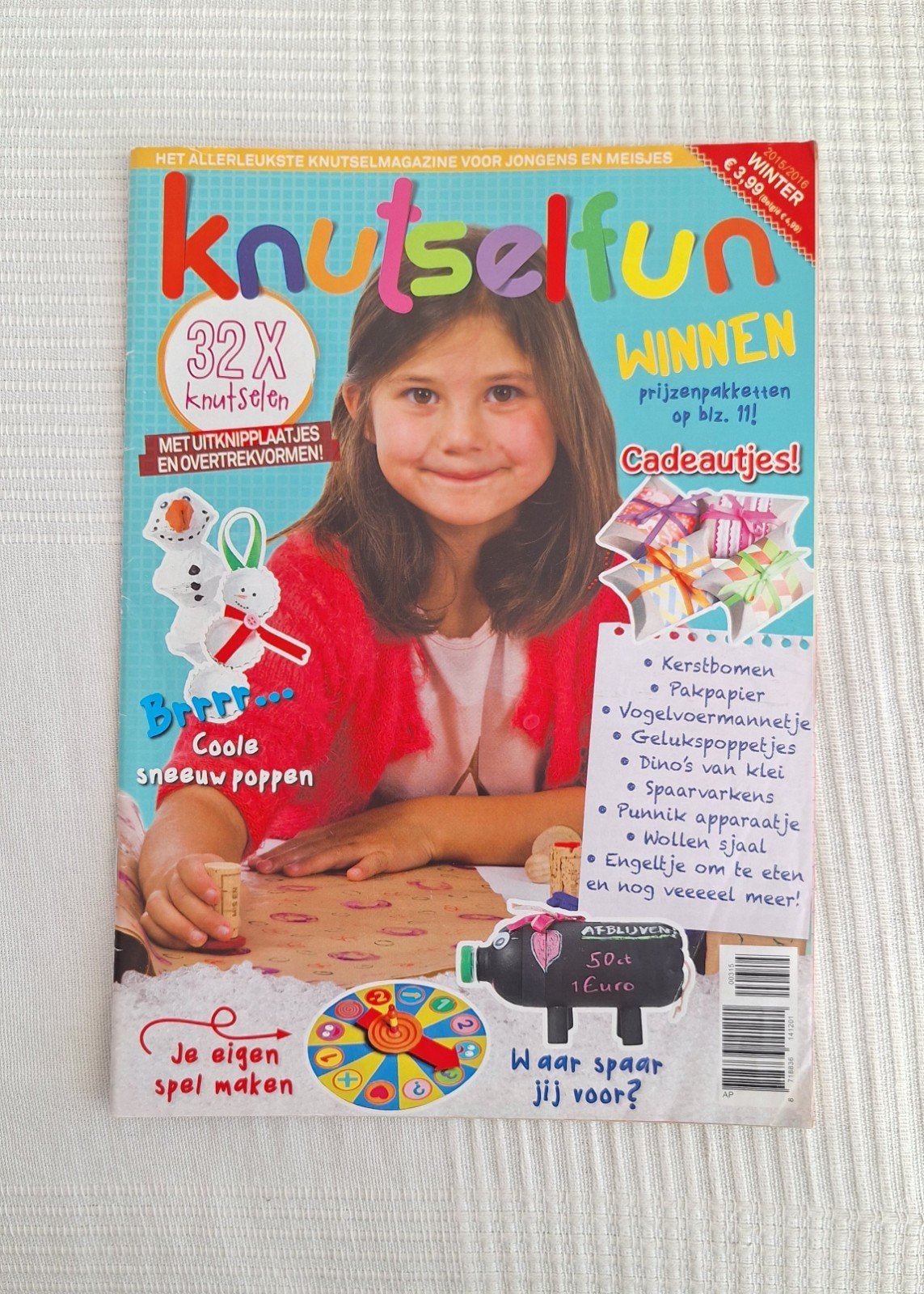 Kinder knutselfun magazine winter 2015/2016, Ophalen of Verzenden, Zo goed als nieuw, Knutselen