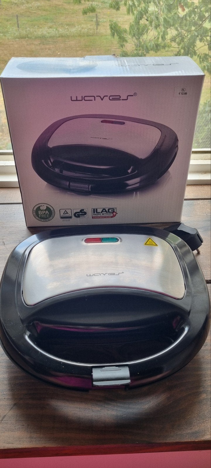 Waves tosti-ijzer / sandwichmaker, Ophalen of Verzenden, Zo goed als nieuw