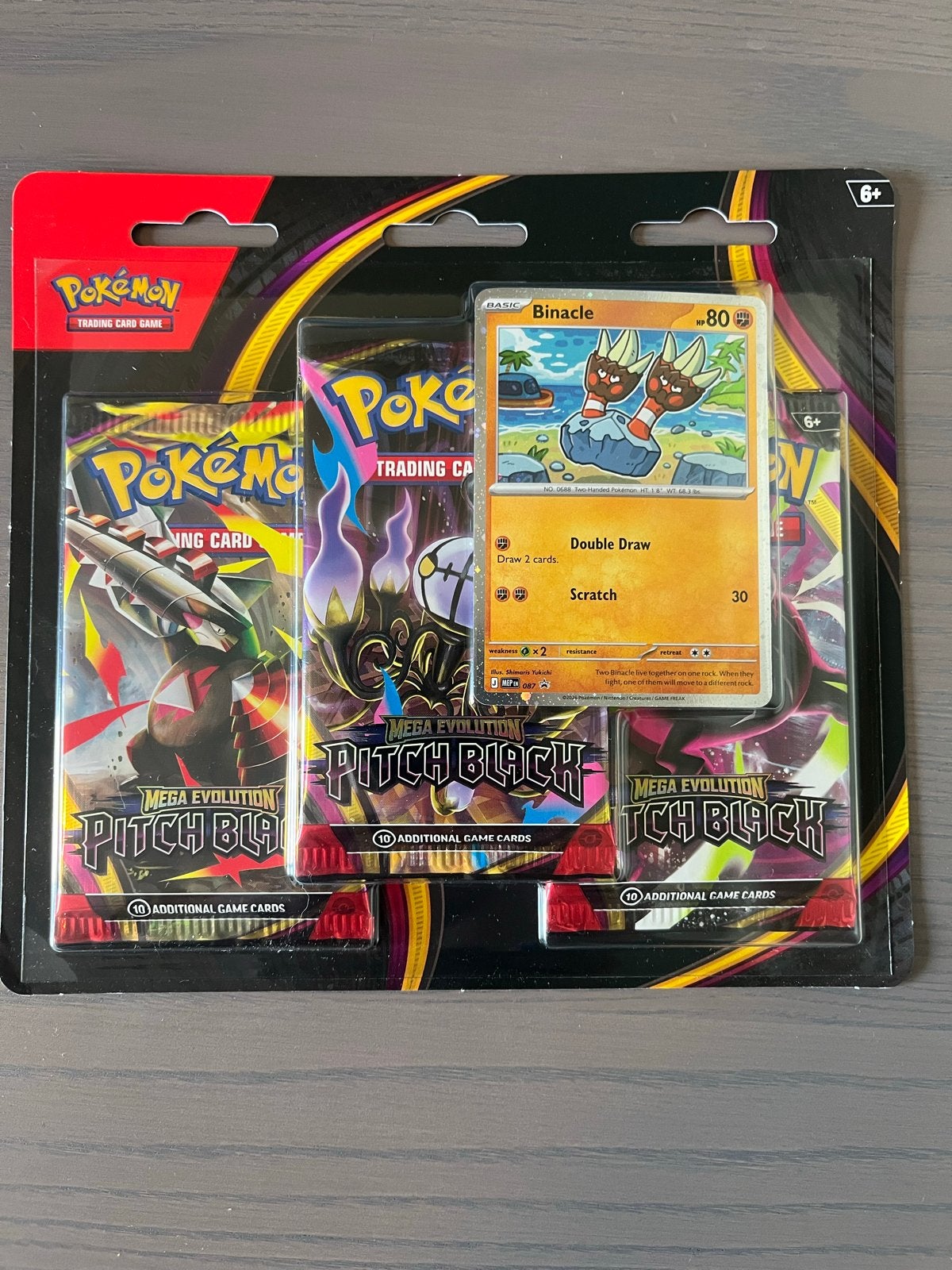 Pokémon TCG Mega Evolution Pitch Black 3 Booster Blister, Ophalen of Verzenden, Nieuw, Booster