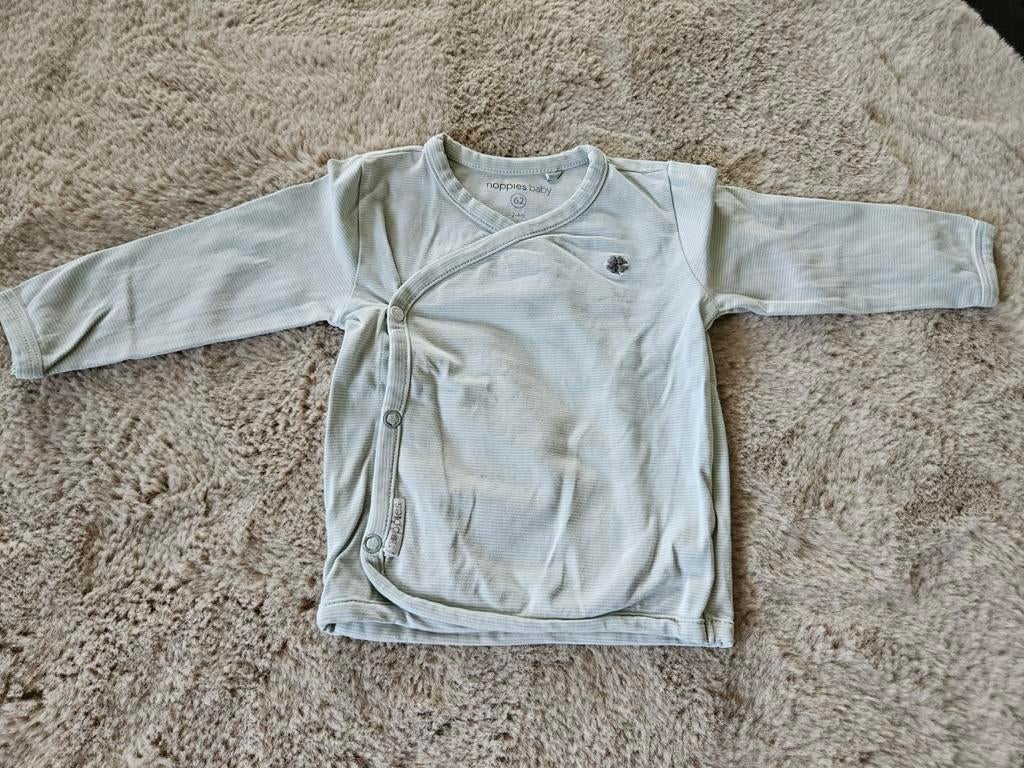 Mintgroene overslag longsleeve van noppies, maat 62, Meisje, Ophalen of Verzenden, Zo goed als nieuw, Noppies