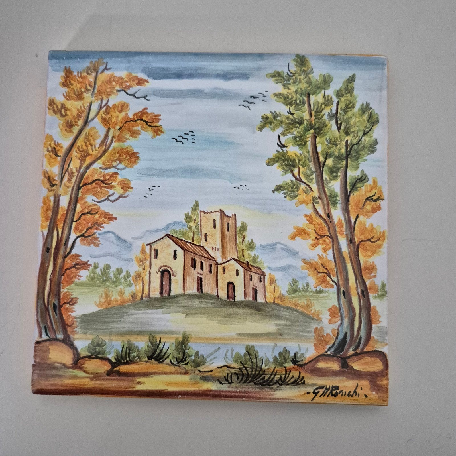 Decoratieve tegel 15x15 cm - Zo goed als nieuw, Keramiek, Overige typen, Minder dan 20 cm, Ophalen of Verzenden