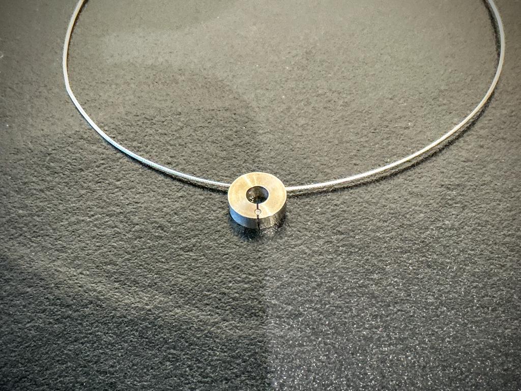 Boccia ketting met hanger., Overige materialen, Met edelsteen, Ophalen of Verzenden, Zo goed als nieuw