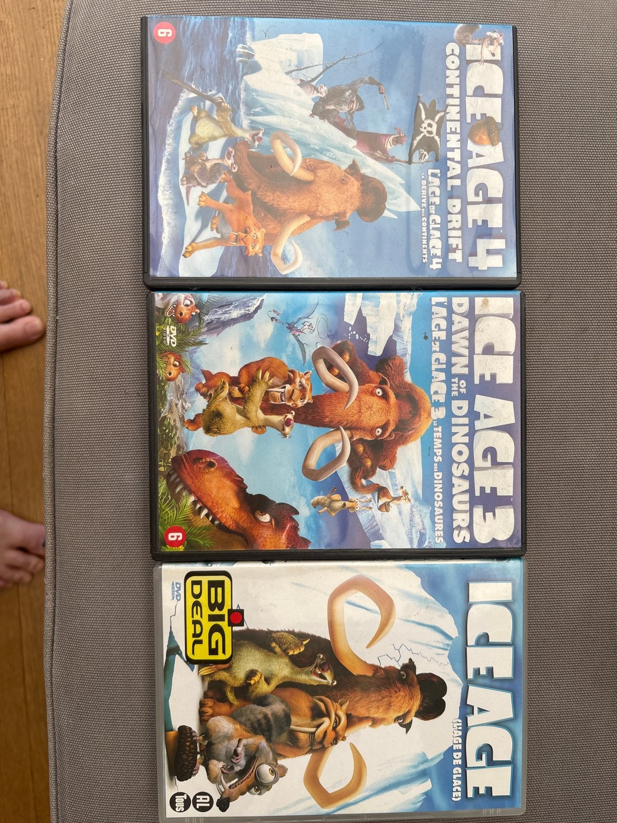 Ice Age DVD Collectie: Deel 1, 3 en 4, Gebruikt, Animatie, Verzamelbox, Alle leeftijden