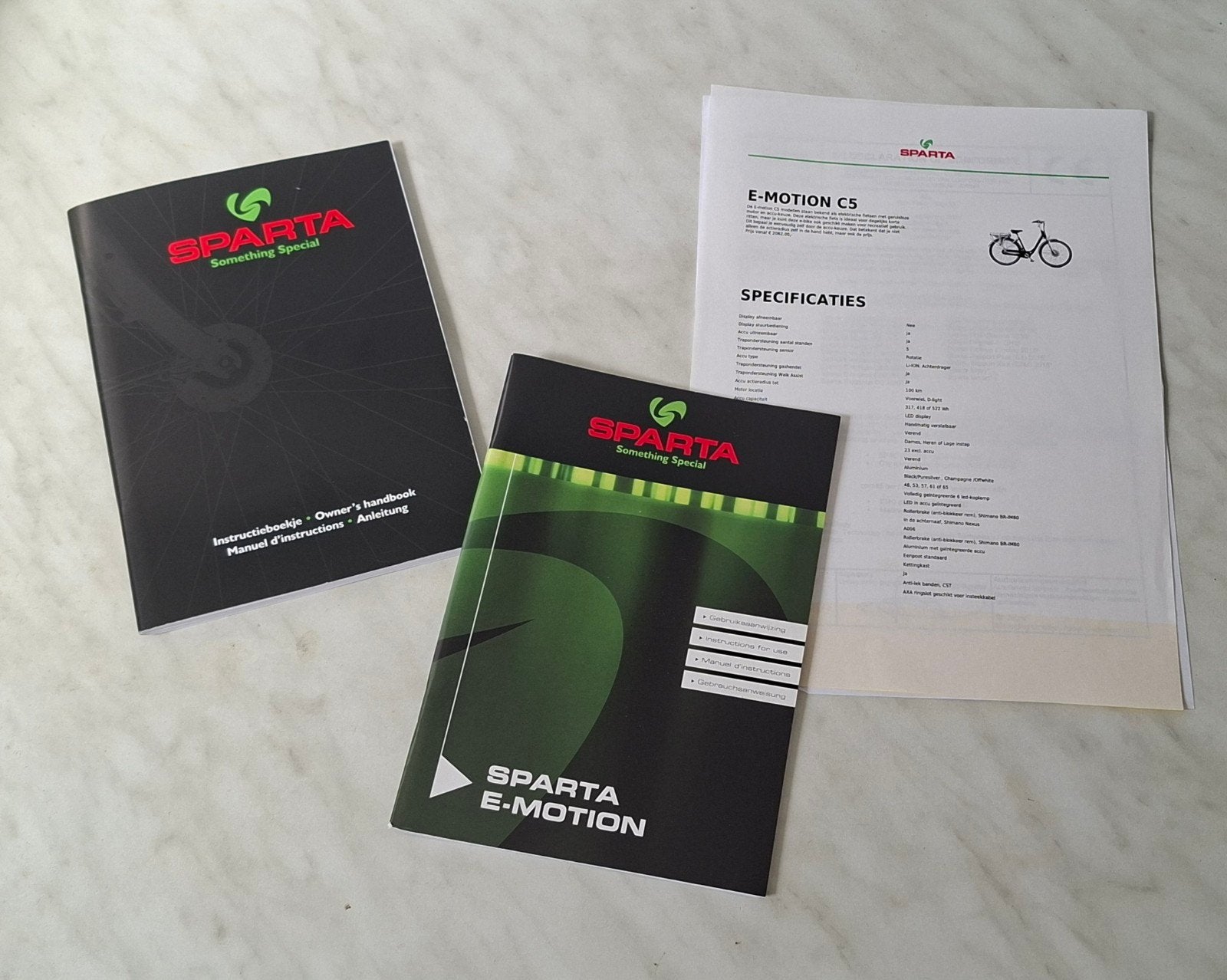 Sparta E-motion handleiding en instructieboekje uit 2015, Ophalen of Verzenden, Gebruikt