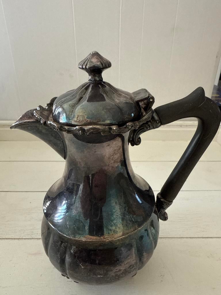 Antieke verzilverde koffiekan 1847 Rogers Bros, Ophalen of Verzenden, Zilver