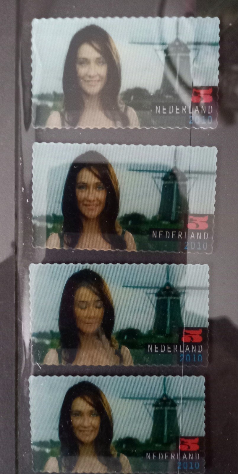 Beweegbare Filmpostzegel 2010 Carice van Houten (4 stuks), Postzegels en Munten, Verzenden, Na 1940, Postfris